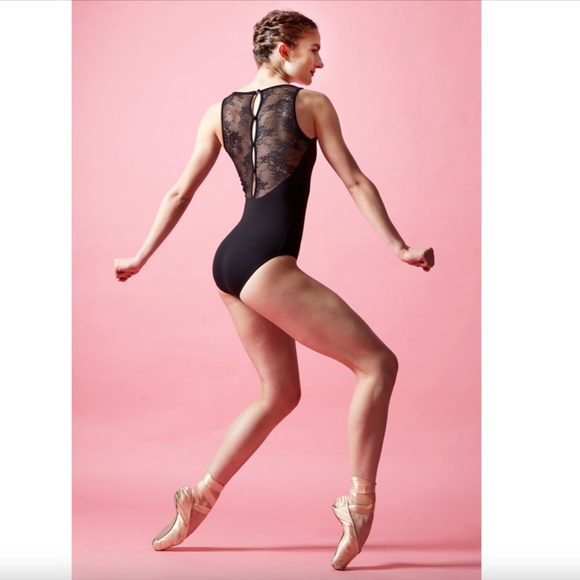 Bloch • Black Fresia Lace Back Ballet Dance Leotard • Size P/XS - Picture 3 of 6